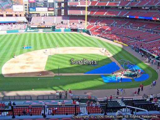 Seat view from section 256 at Busch Stadium, home of the St. Louis Cardinals