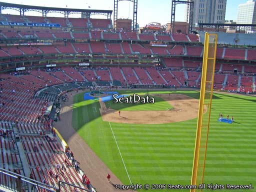 Seat view from section 330 at Busch Stadium, home of the St. Louis Cardinals
