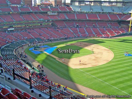 Seat view from section 335 at Busch Stadium, home of the St. Louis Cardinals