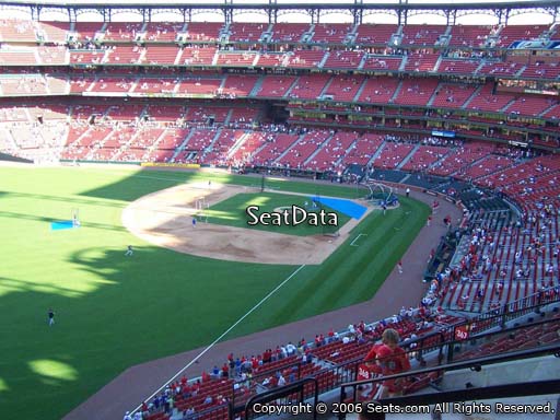Seat view from section 368 at Busch Stadium, home of the St. Louis Cardinals