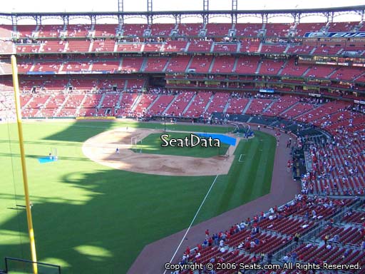 Seat view from section 370 at Busch Stadium, home of the St. Louis Cardinals