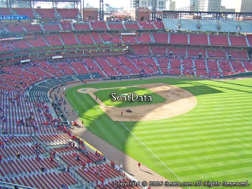 Seat view from section 432 at Busch Stadium, home of the St. Louis Cardinals