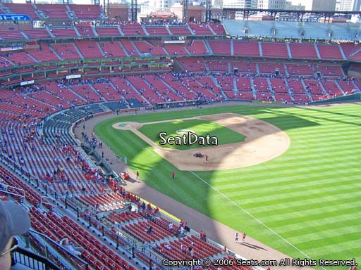 Seat view from section 433 at Busch Stadium, home of the St. Louis Cardinals