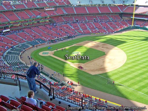 Seat view from section 437 at Busch Stadium, home of the St. Louis Cardinals