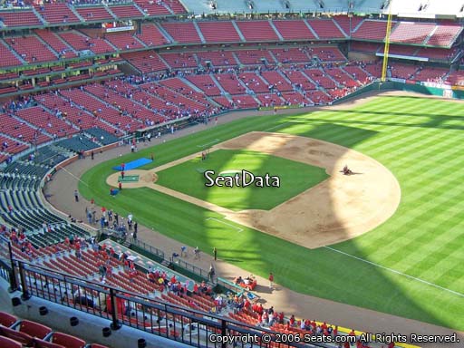 Seat view from section 439 at Busch Stadium, home of the St. Louis Cardinals