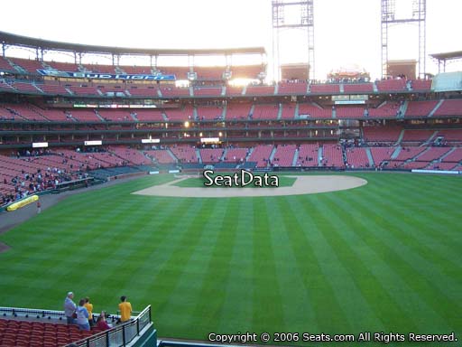 Seat view from bleacher section 109 at Busch Stadium, home of the St. Louis Cardinals