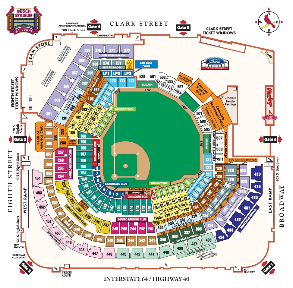 Breakdown of the Busch Stadium Seating Chart