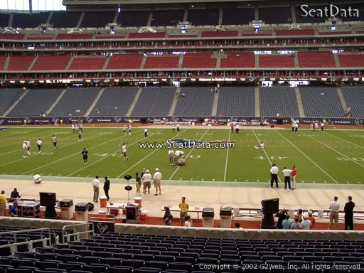 Seat view from section 106 at NRG Stadium, home of the Houston Texans