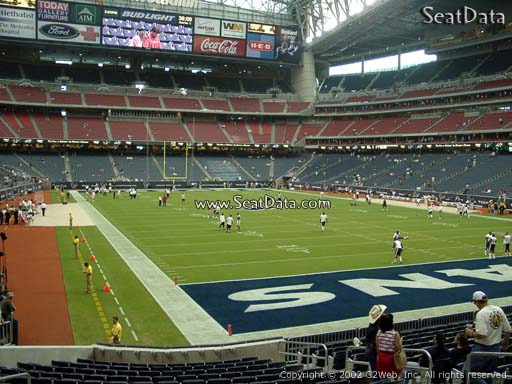 Seat view from section 119 at NRG Stadium, home of the Houston Texans