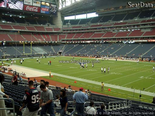 Seat view from section 122 at NRG Stadium, home of the Houston Texans