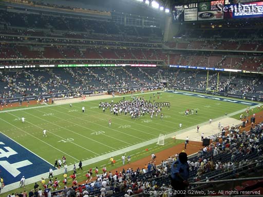 Seat view from section 343 at NRG Stadium, home of the Houston Texans