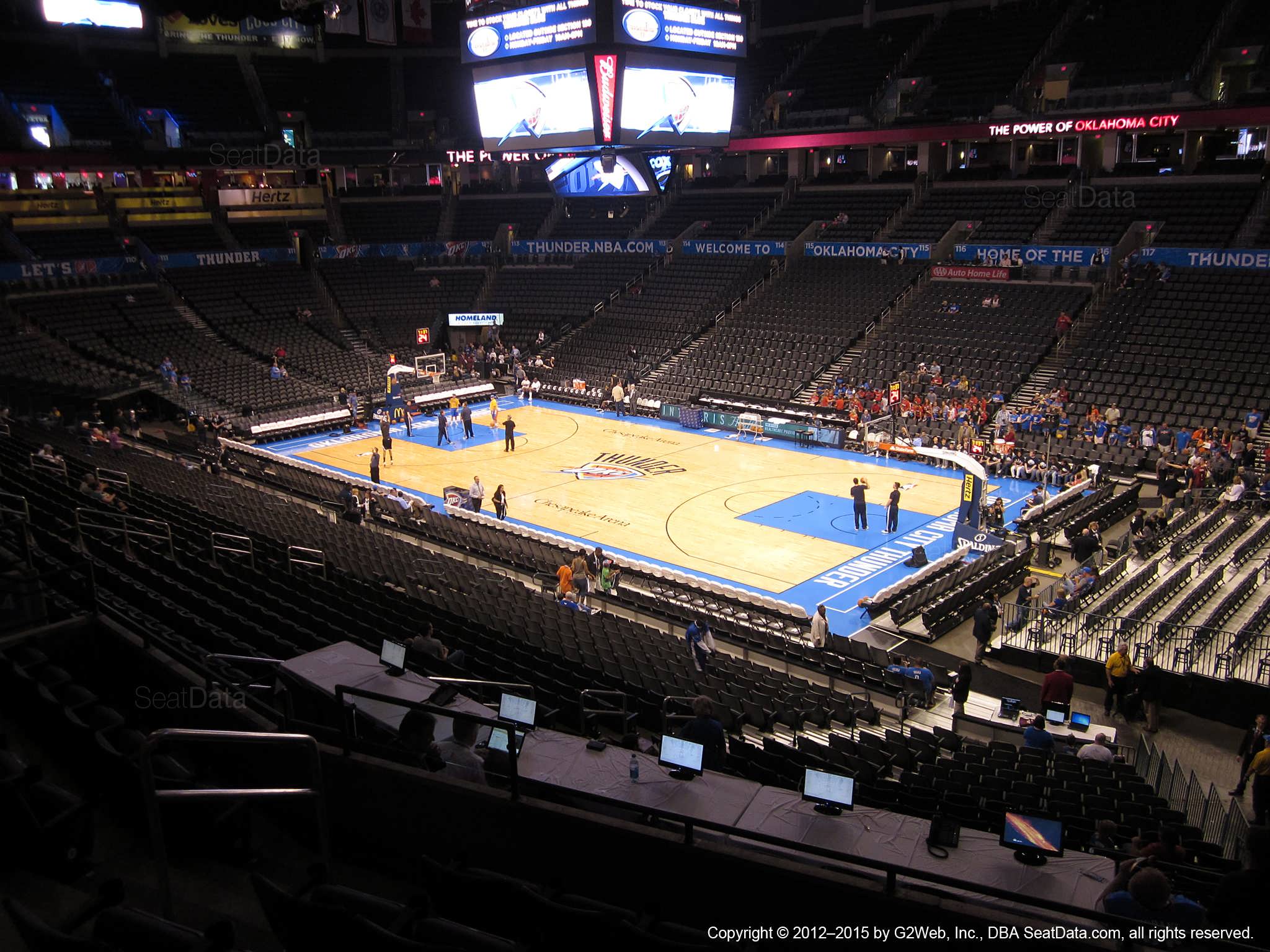 Seat view from section 205 at Chesapeake Energy Arena, home of the Oklahoma City Thunder