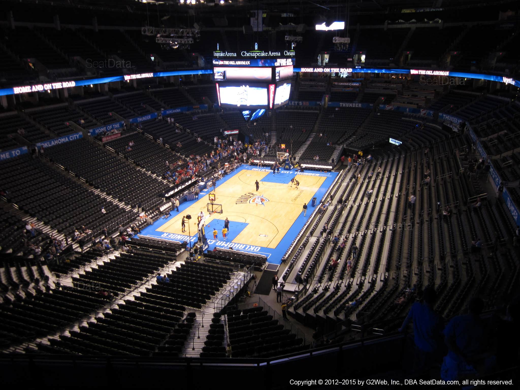 Seat view from section 314 at Chesapeake Energy Arena, home of the Oklahoma City Thunder