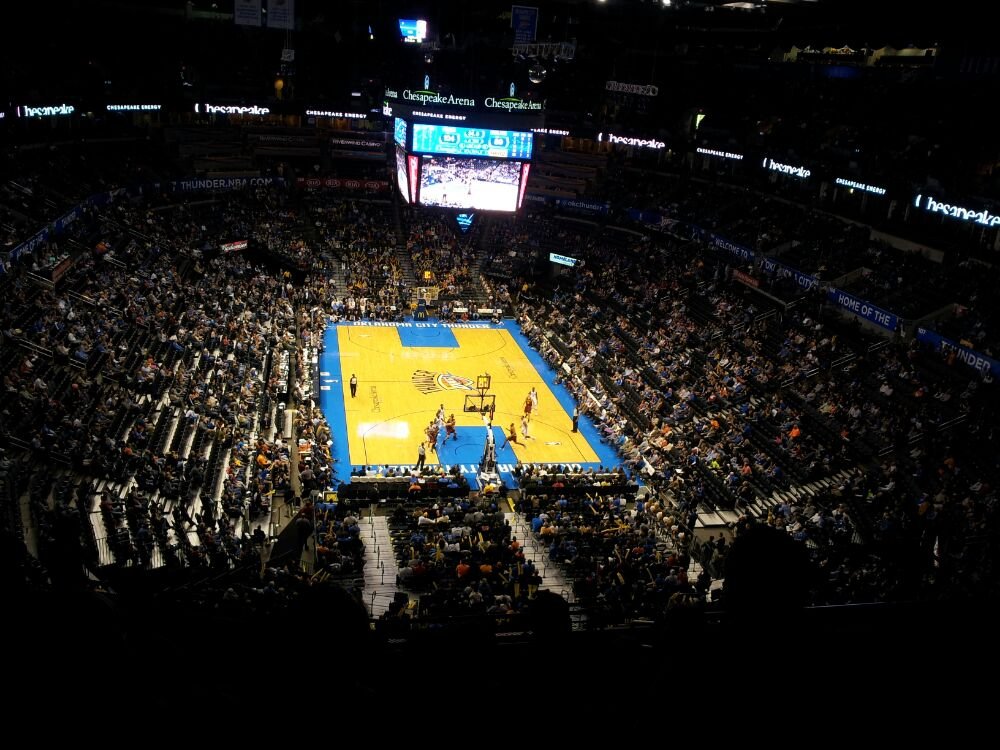 Seat view from section 317 at Chesapeake Energy Arena, home of the Oklahoma City Thunder