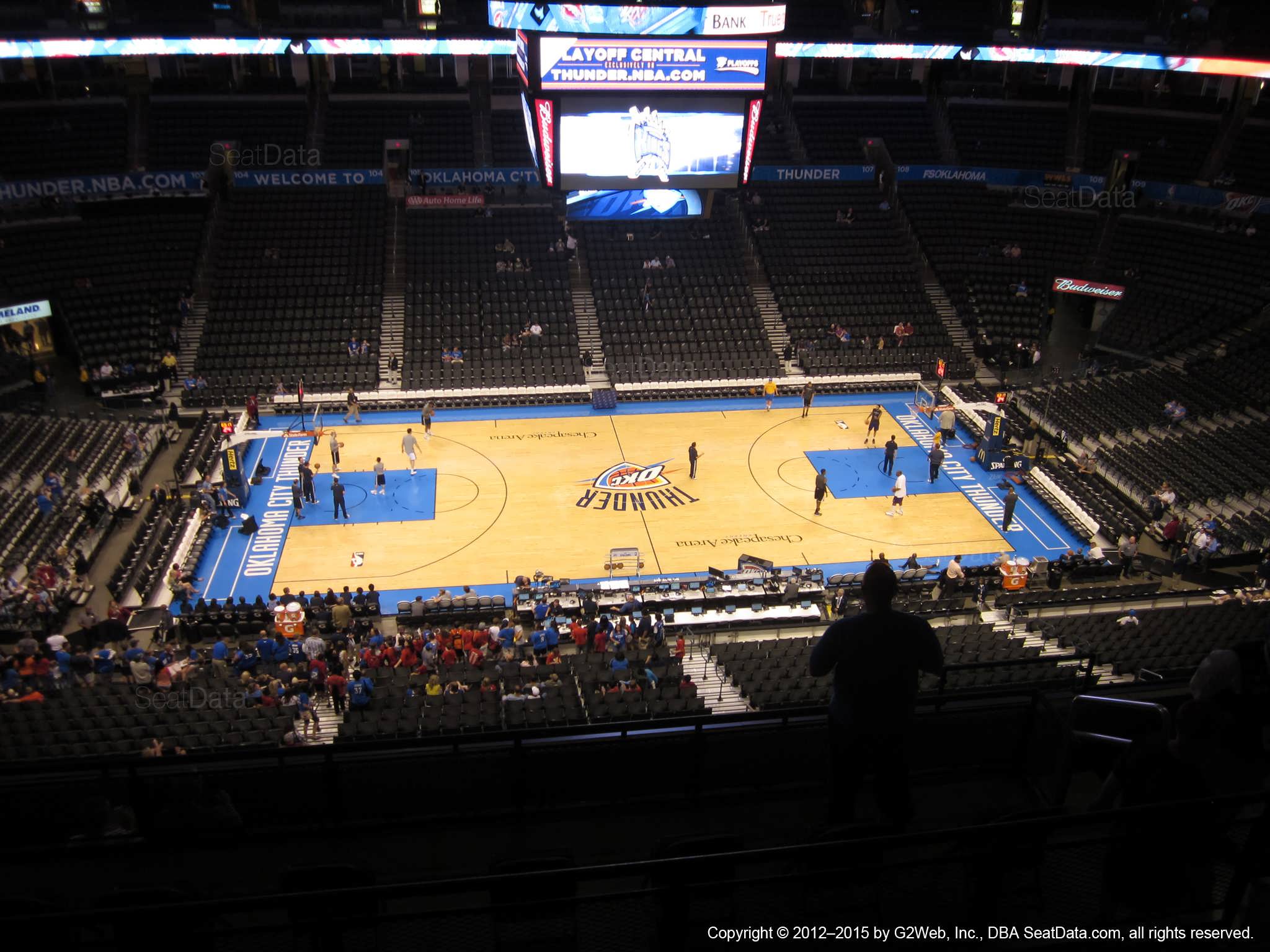 Seat view from section 324 at Chesapeake Energy Arena, home of the Oklahoma City Thunder