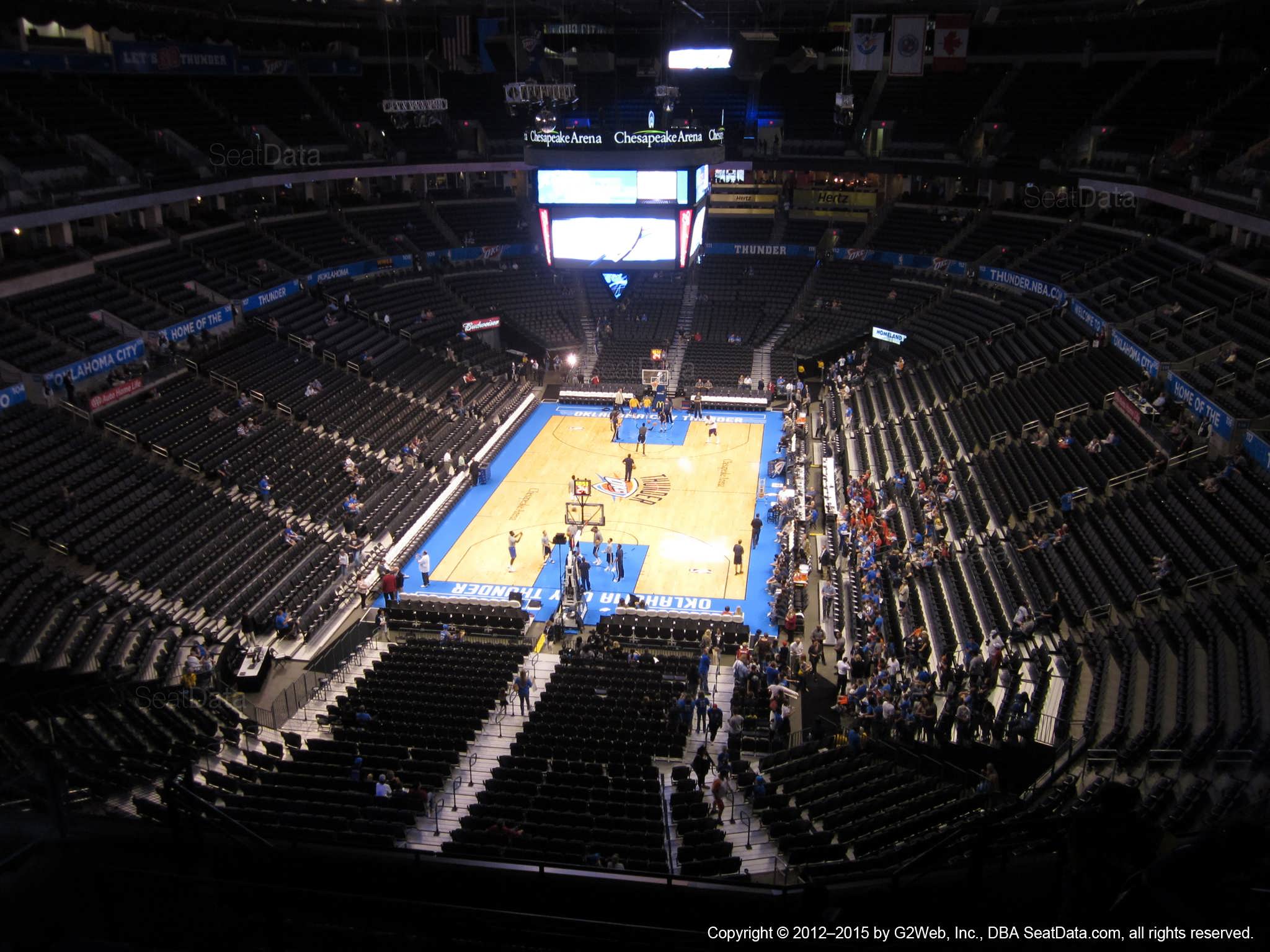 Seat view from section 330 at Chesapeake Energy Arena, home of the Oklahoma City Thunder