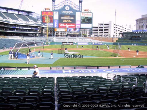 Seat view from section 123 at Comerica Park, home of the Detroit Tigers