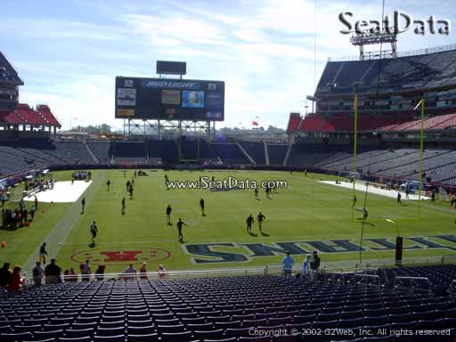 Seat view from section 102 at Nissan Stadium, home of the Tennessee Titans
