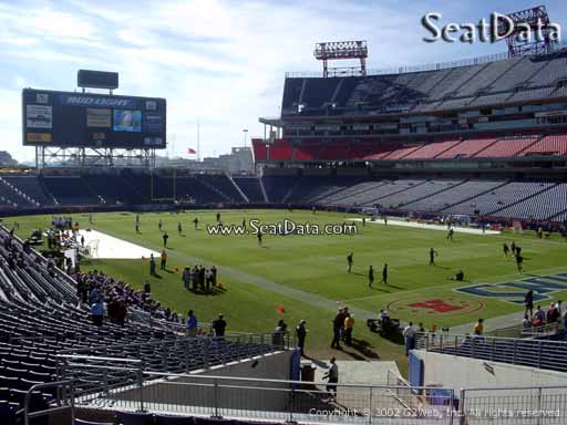 Seat view from section 105 at Nissan Stadium, home of the Tennessee Titans