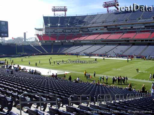 Seat view from section 108 at Nissan Stadium, home of the Tennessee Titans