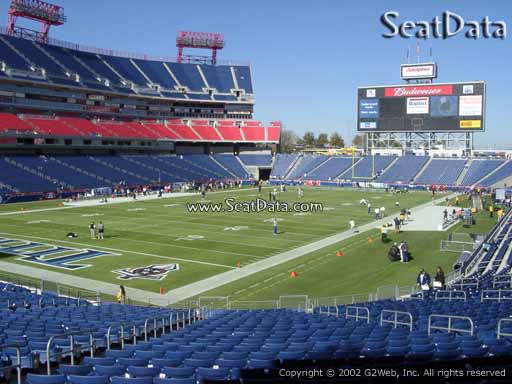 Seat view from section 119 at Nissan Stadium, home of the Tennessee Titans
