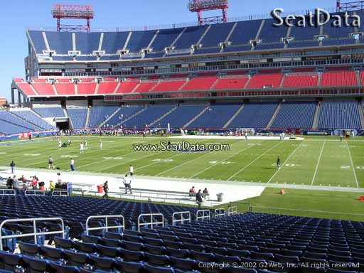 Seat view from section 134 at Nissan Stadium, home of the Tennessee Titans