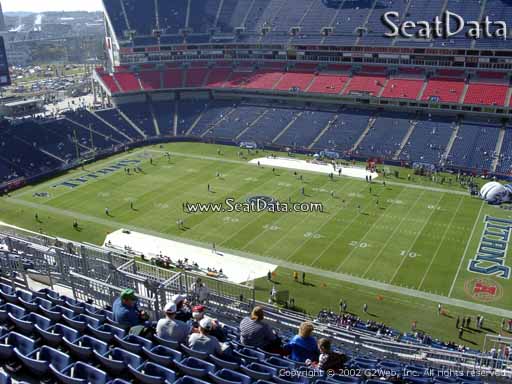 Seat view from section 308 at Nissan Stadium, home of the Tennessee Titans