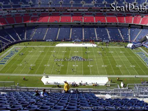 Seat view from section 312 at Nissan Stadium, home of the Tennessee Titans