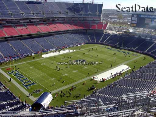 Seat view from section 342 at Nissan Stadium, home of the Tennessee Titans