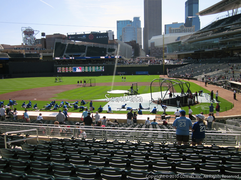 Seat view from section 118 at Target Field, home of the Minnesota Twins