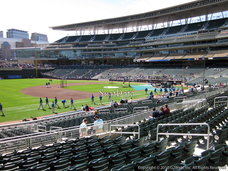 Seat view from section 123 at Target Field, home of the Minnesota Twins
