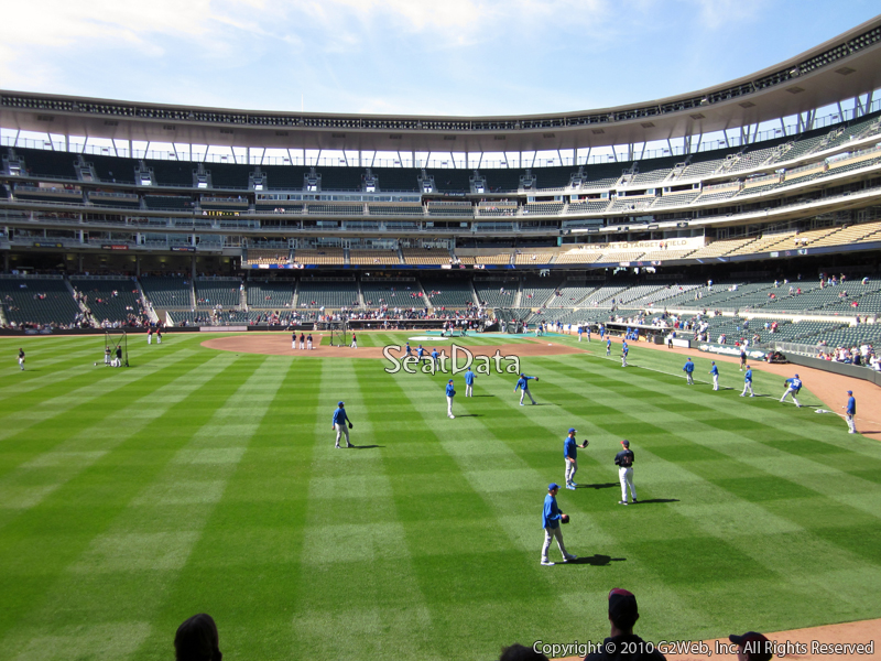 Seat view from section 129 at Target Field, home of the Minnesota Twins