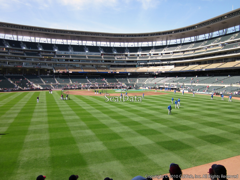 Seat view from section 131 at Target Field, home of the Minnesota Twins