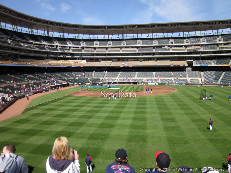 Seat view from section 136 at Target Field, home of the Minnesota Twins