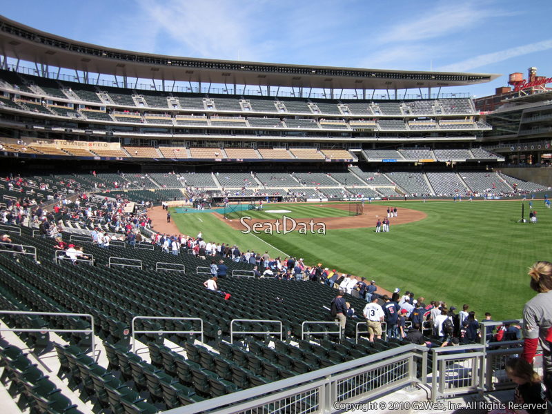 Seat view from section 141 at Target Field, home of the Minnesota Twins