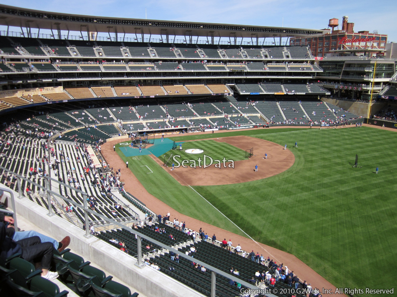Seat view from section 202 at Target Field, home of the Minnesota Twins