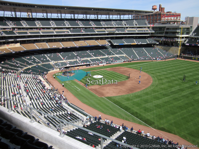 Seat view from section 203 at Target Field, home of the Minnesota Twins