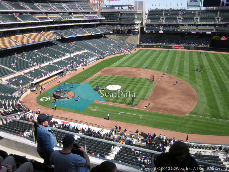 Seat view from section 208 at Target Field, home of the Minnesota Twins