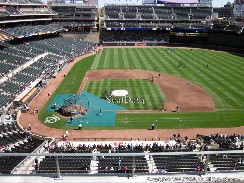 Seat view from section 210 at Target Field, home of the Minnesota Twins