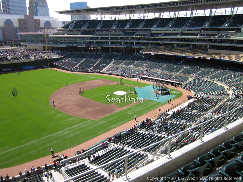 Seat view from section 225 at Target Field, home of the Minnesota Twins