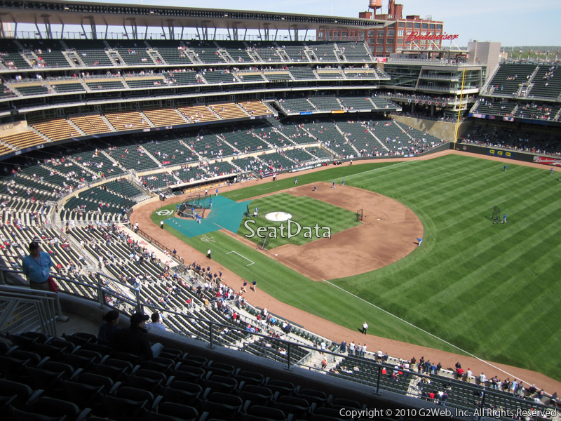 Seat view from section 304 at Target Field, home of the Minnesota Twins