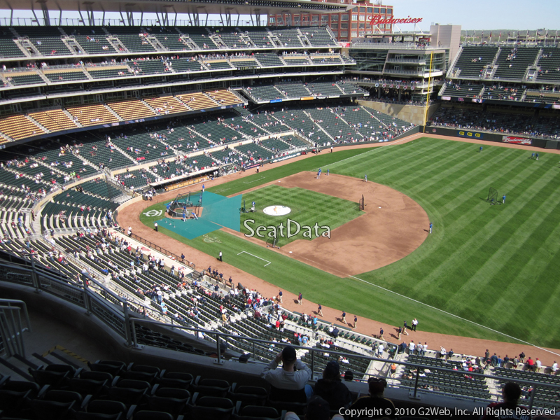Seat view from section 305 at Target Field, home of the Minnesota Twins