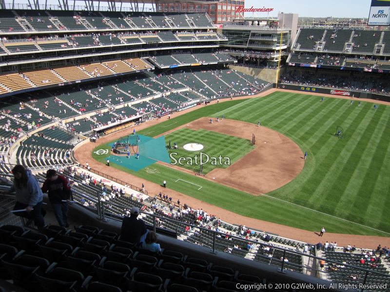 Seat view from section 306 at Target Field, home of the Minnesota Twins