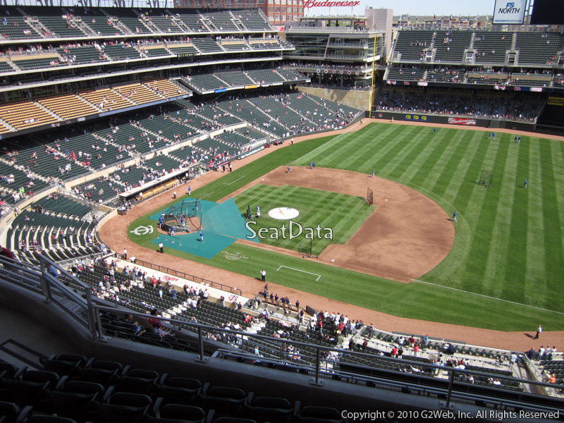 Seat view from section 307 at Target Field, home of the Minnesota Twins