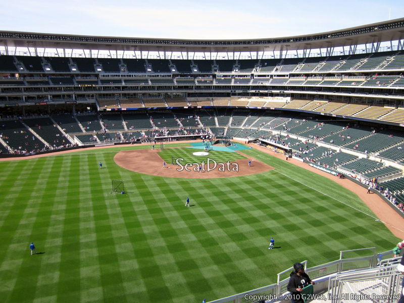 Seat view from section 332 at Target Field, home of the Minnesota Twins
