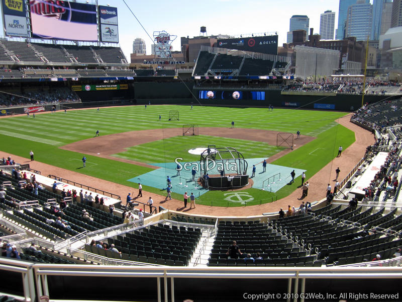 Seat view from section J at Target Field, home of the Minnesota Twins