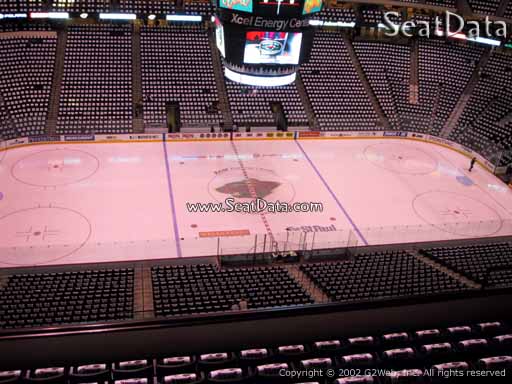 Seat view from section 205 at the Xcel Energy Center, home of the Minnesota Wild
