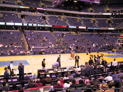 View from Section 121 at Capital One Arena, home of the Washington Wizards