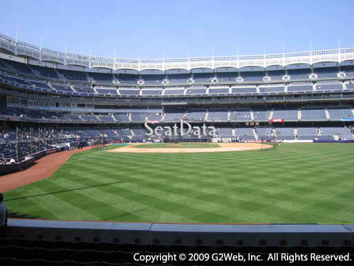 Seat view from section 105 at Yankee Stadium, home of the New York Yankees