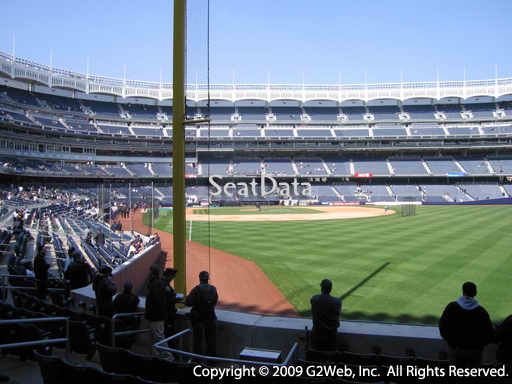 Seat view from section 107 at Yankee Stadium, home of the New York Yankees